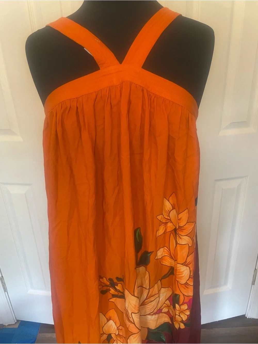 Anthropologie Farm Rio Maxi Halter Dress/Cover Up L - Picture 2 of 7